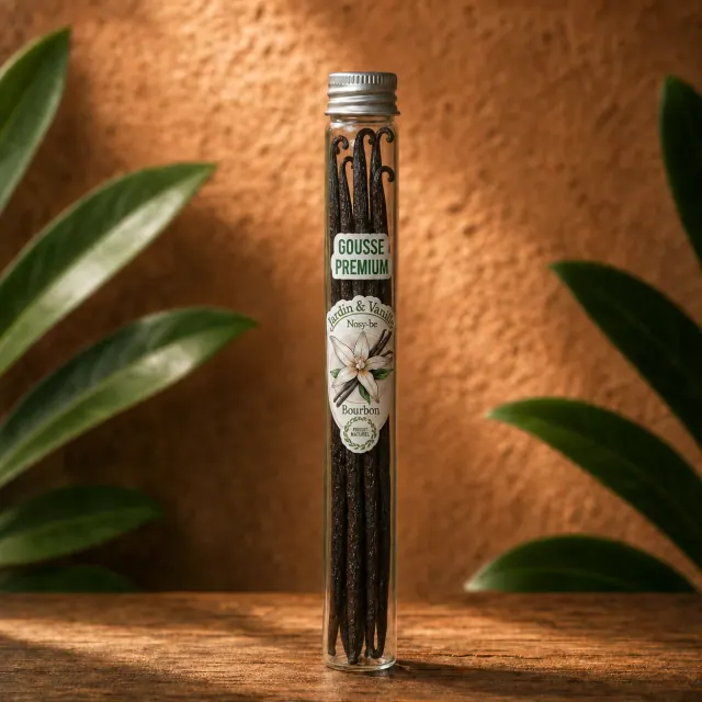 Tube de 5 gousses de vanille premium